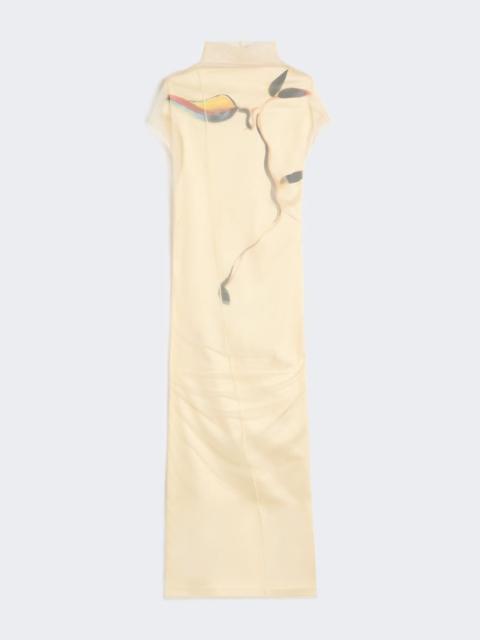 Sportmax Double-layer satin dress - light yellow