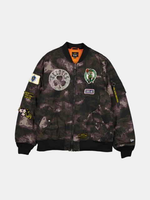 ALPHA INDUSTRIES BOSTON CELTICS X ALPHA X NEW ERA MA-1 BOMBER JACKET (BLACK CAMO)
