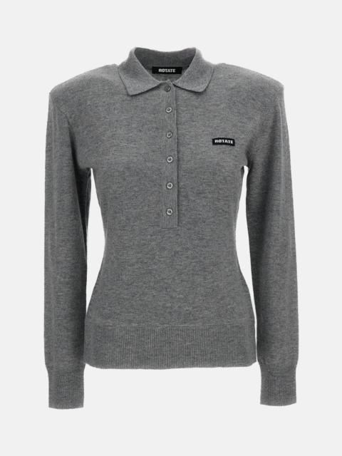 ROTATE Rotate Women Wool Longleeve Polo