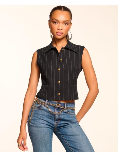 RAMY BROOK Danna Pinstripe Tailored Vest