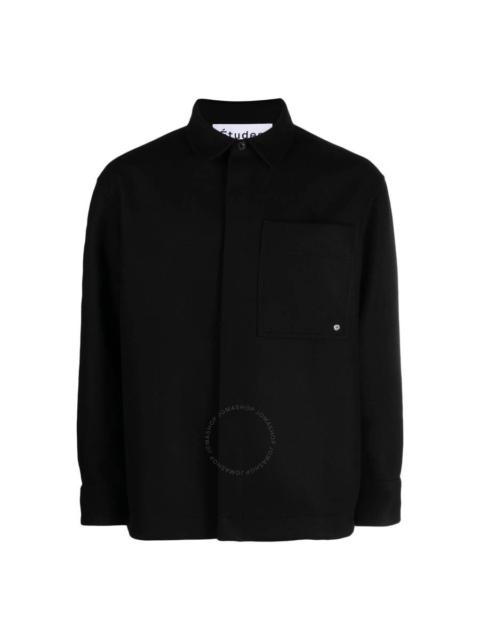 Étude Etudes Black Picture Wool-Blend Shirt