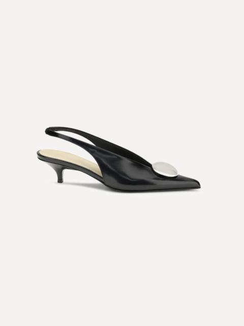 Proenza Schouler Dome Slash Slingbacks in Polished Calf