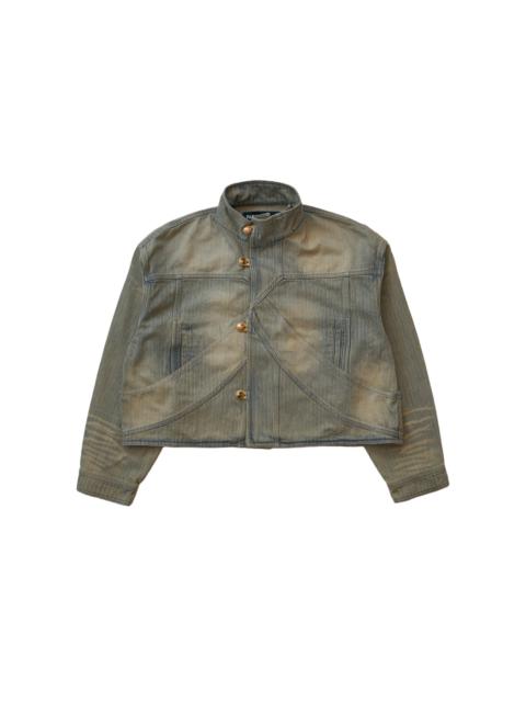 NAMESAKE Namesake Striped Fox Denim Jacket Blue