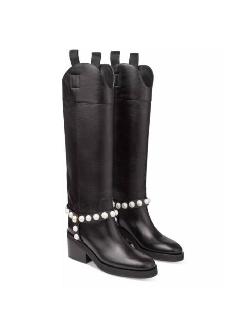 JIMMY CHOO Jimmy Choo Tonya/A 70 Embellished Knee-High Boots