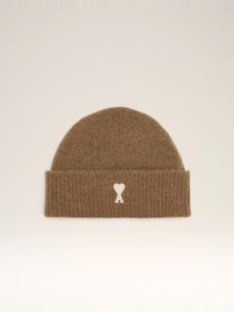 AMI Paris BROWN ALPACA STRIPED AMI DE COEUR BEANIE