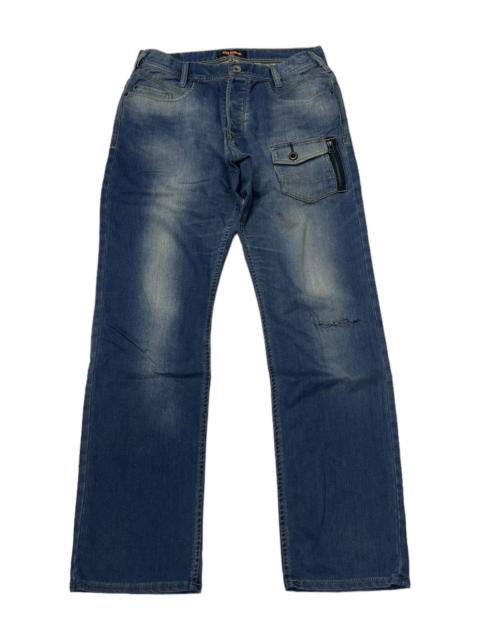 Other Designers Archival Clothing - RARE POCKET BACK NUMBER DENIM JAPANESE DISTRESS DENIM JEANS