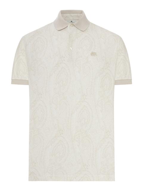 Etro Etro Men Cotton Polo Shirt With Arnica Pattern