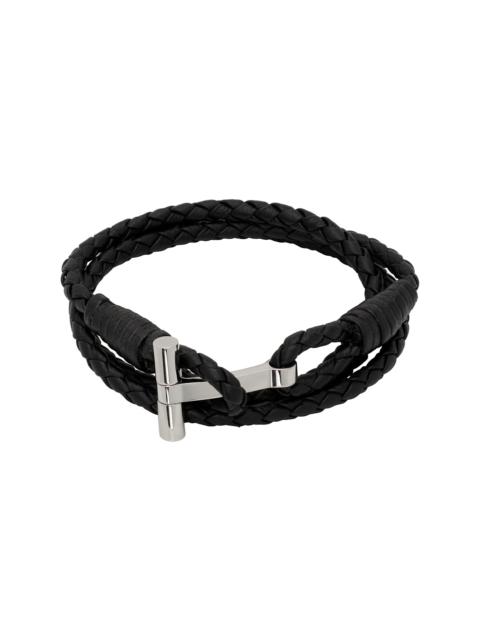 TOM FORD Braided Leather T Bracelet