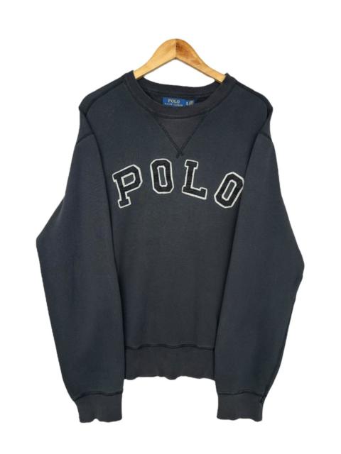 Polo Ralph Lauren Polo Spellout Distressed Black Sweatshirt