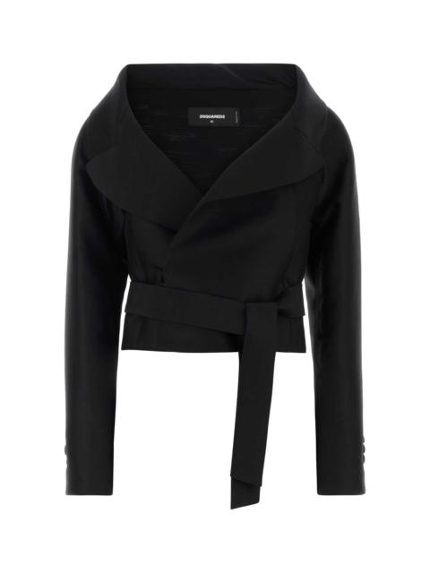 DSQUARED2 Dsquared Women Black Wool Blend Opera Blazer