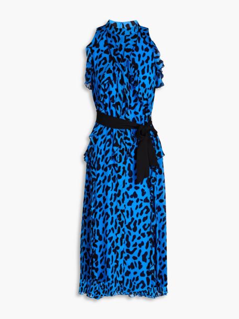 DIANE VON FURSTENBERG Trudy ruffled leopard-print georgette midi dress