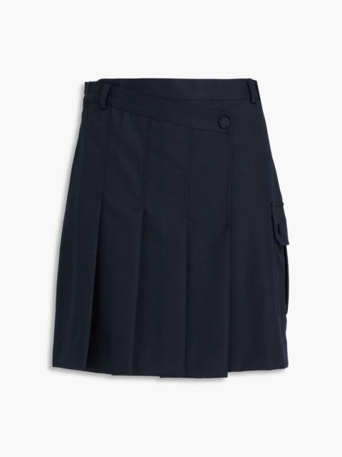 Sandro Wrap-effect twill mini skirt