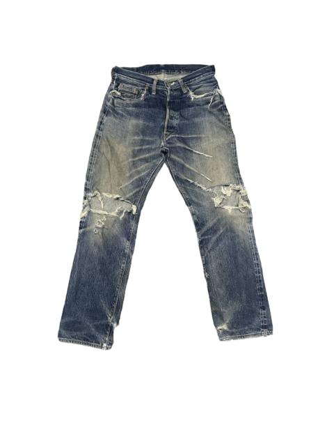 Other Designers Vintage Denime Japan Thrashed Denim Selvedge Leather Patch