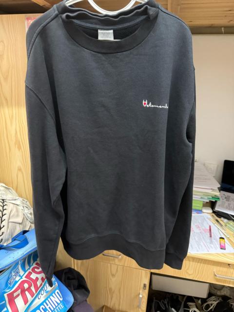 VETEMENTS VETEMENTS Metal champion black crewneck