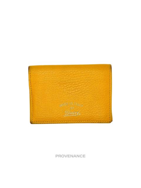 GUCCI Gucci MII Pocket Organizer Wallet - Yellow Tumbled Leather