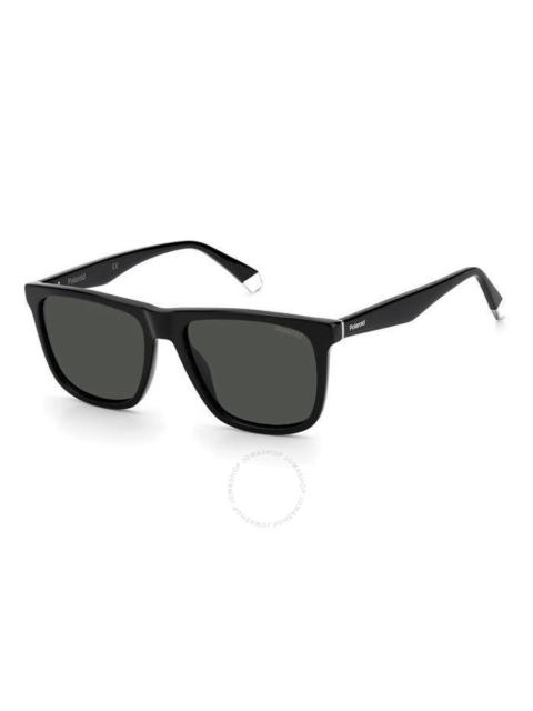 Polaroid - Polaroid Polarized Grey Rectangular Men's Sunglasses PLD 2102/S/X 0807/M9 55