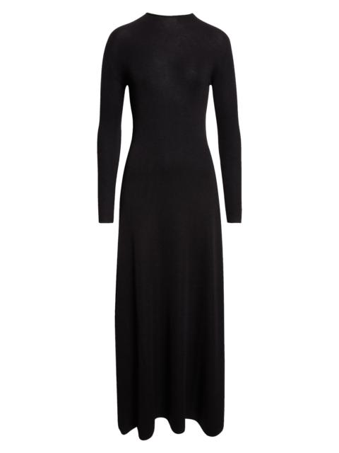 TOM FORD TOM FORD Long Sleeve Cashmere & Silk Blend Midi Sweater Dress in Lb999 Black at Nordstrom