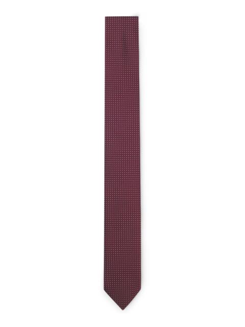 HUGO JACQUARD-PATTERN TIE IN A SILK BLEND