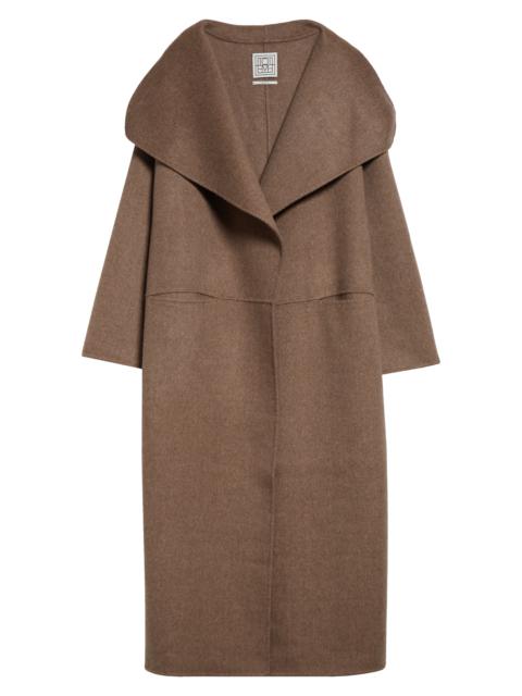TOTEME TOTEME Signature Double Face Wool & Cashmere Coat in Oak Melange at Nordstrom