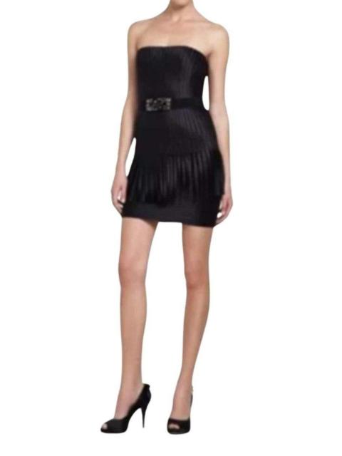 Other Designers Navy Eliot Strapless Fringe Dress