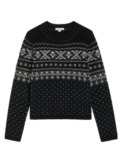 Vince Vince Boiled Fair Isle Cashmere Jumper