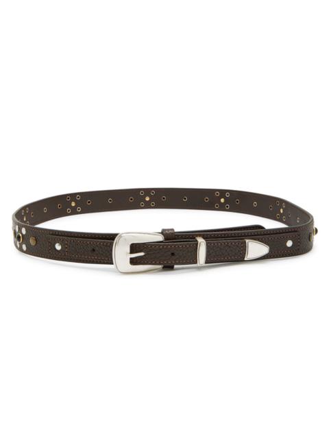 Lemaire Lemaire Western Studded Grained Leather Belt