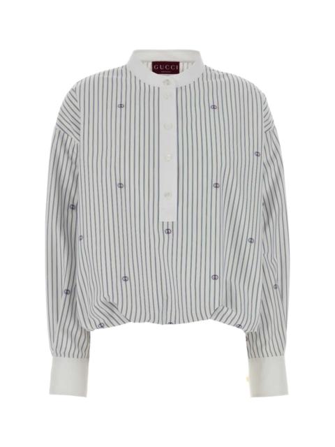 GUCCI Gucci Women Embroidered Poplin Shirt