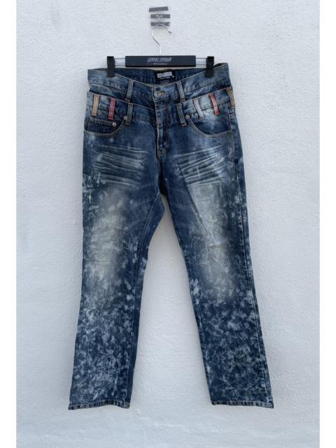 Other Designers If Six Was Nine - Explosion By Nyalus Double Waisted Tye Dye Jeans