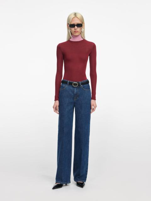 self-portrait Blue Straight Leg Jeans