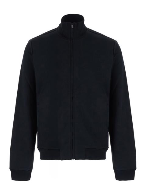 GUCCI Gucci Men Black High-Neck Sweatshirt With Zip-Up Closure In Cotton And Silk Blend For Men