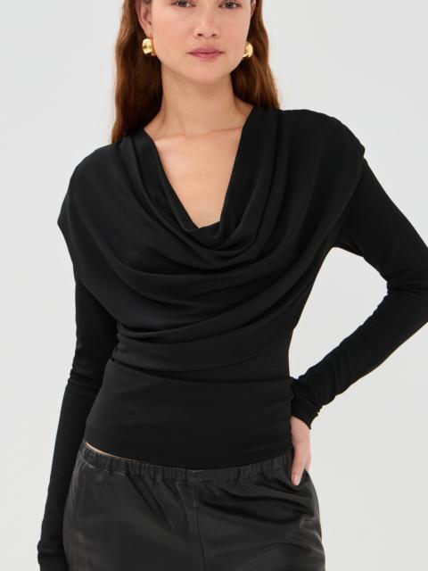 WARDROBE.NYC Evening Cowl Neck Top