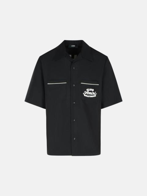 AMIRI 'CLUB AMIRI CAMP' BLACK MODAL BLEND SHIRT