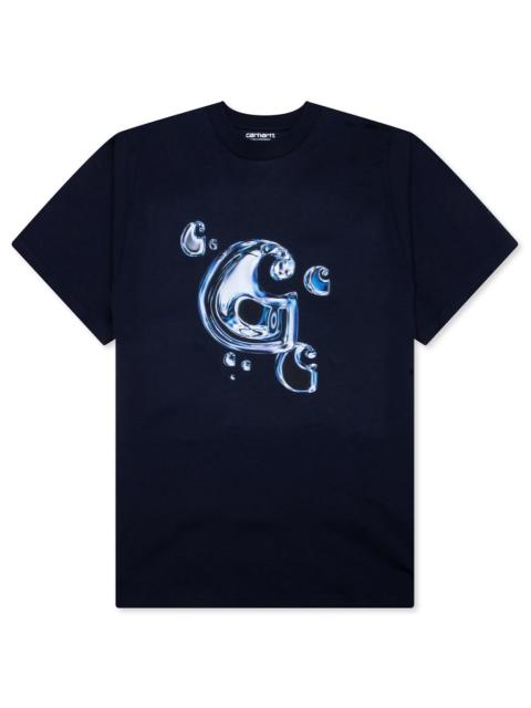 Carhartt S/S SOLAR CHROME C-LOGO T-SHIRT - DARK NAVY