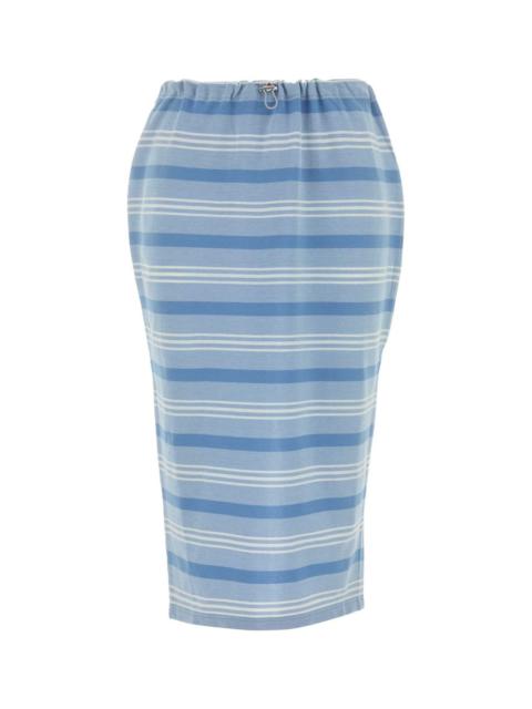 Prada Prada Women Embroidered Piquet Skirt