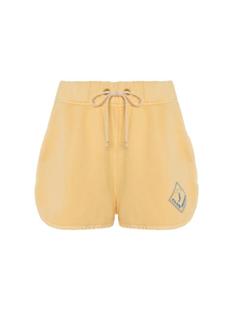 LES TIEN Exclusive Club Moda Riviera Serena Cotton Shorts yellow