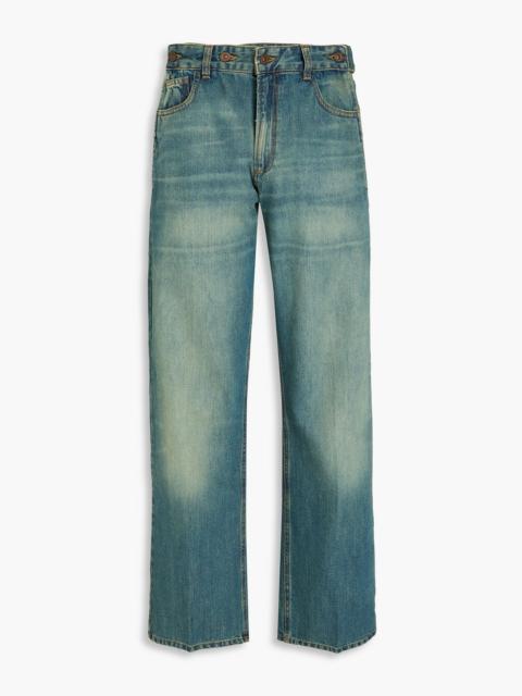 Victoria Beckham Faded high-rise straight-leg jeans