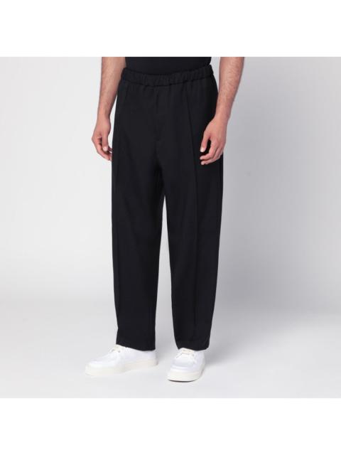 Jil Sander Jil Sander Black technical gabardine trousers
