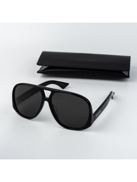 SAINT LAURENT Saint Laurent Women Sunglasses Black Square SL652/F SOLACE 001 NEW AUTHENTIC