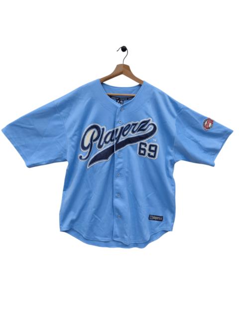 Other Designers Rap Tees - Players 69 Baseball Jersey Hip hop Tee Light Blue