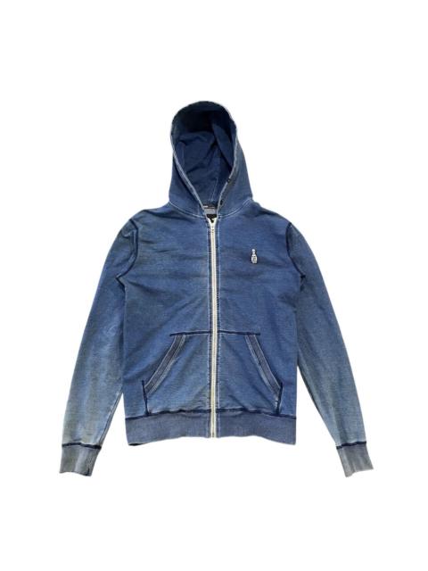 Other Designers Other - SIMS Bowling Pin Logo Full Zip Distressed Sweatshirt M