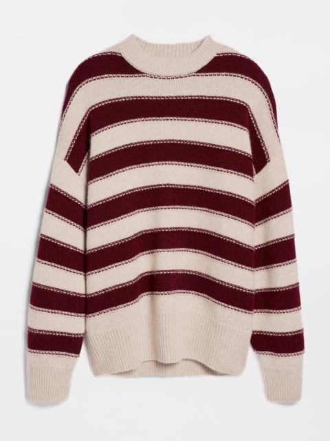 The Elder Statesman Unisex Braided Stripe Pali Cashmere Crew Neck Sweater