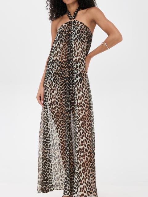 GANNI Light Chiffon Halterneck Dress