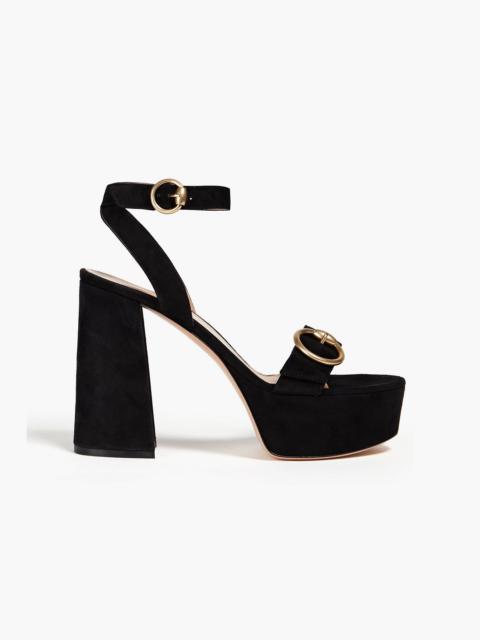 Gianvito Rossi Zandra buckled suede sandals
