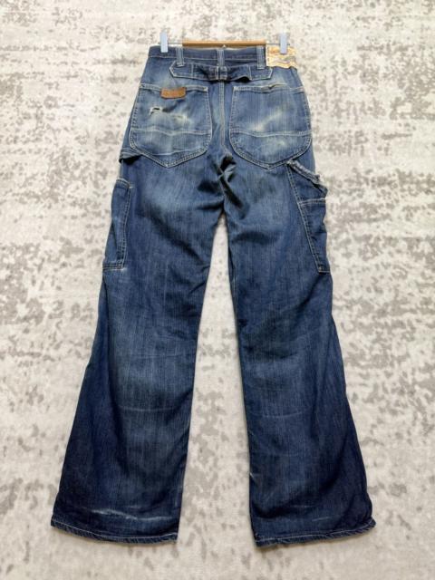 SUGAR CANE Sugar Cane Carpenter Denim Distressed Workwear Buckle Jeans
