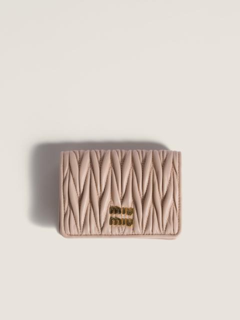 Miu Miu Small matelassé nappa leather wallet