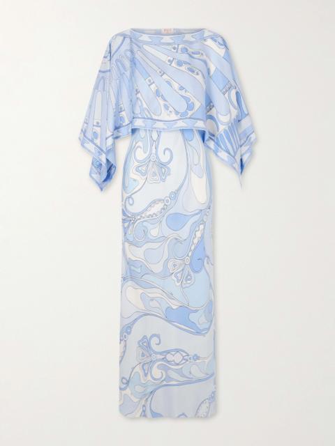 PUCCI Layered Printed Silk-twill Maxi Dress