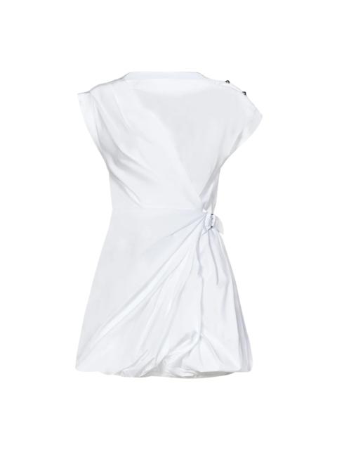 PINKO WHITE COTTON POPLIN WRAP MINI DRESS | miinto | REVERSIBLE