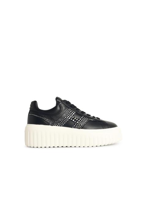 HOGAN Hogan H-STRIPES Black Leather Women Sneakers