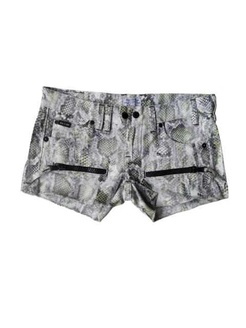 Hysteric Glamour 2000s RA-RE Italy Snakeskin Print Denim Shorts Archive