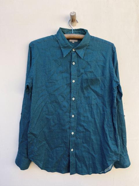 MARGARET HOWELL Margaret Howell Indigo White Dot Roll Up Sleeve Uniform